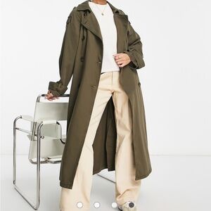 ASOS Olive Green Women's Trench Coat